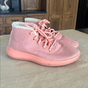 Allbirds Women's Pink High-Top Shoes Sherpa